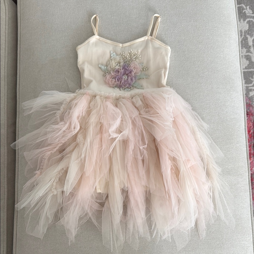 Oh la la Cougure Elegant Cream and Pink Kids Formal Dress